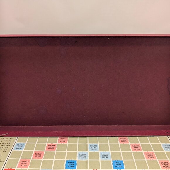 SCRABBLE Crossword Board Game | Vintage | 1953 Selchow & Righter Complete | USED - Picture 12 of 16